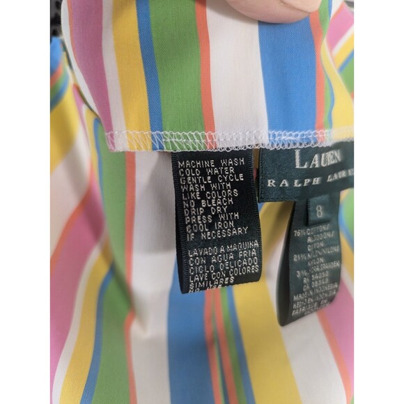 Ralph Lauren LRL NWT Striped Ankle Pants With LYCRA Side Zip Size 8 Vacation - Picture 7 of 12